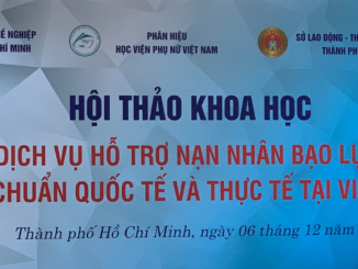 Hội thảo khoa học  “Các dịch vụ hỗ trợ nạn nhân bạo lực giới  – Tiêu chuẩn quốc tế và thực tế tại Việt Nam”