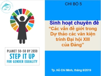 Sinh hoạt chuyên đề “Các vấn đề giới trong Dự thảo các văn kiện trình Đại hội XIII của Đảng”