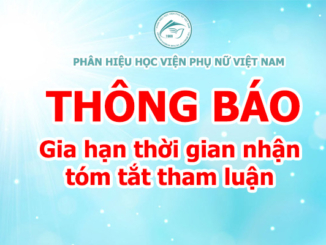 Thông báo gia hạn thời gian nhận tóm tắt tham luận