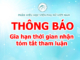 Thông báo gia hạn thời gian nhận tóm tắt tham luận