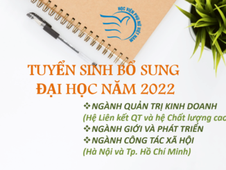 Học viện Phụ nữ Việt Nam thông báo xét tuyển bổ sung các ngành đại học: Công tác xã hội (tại Hà Nội và Tp. Hồ Chí Minh)